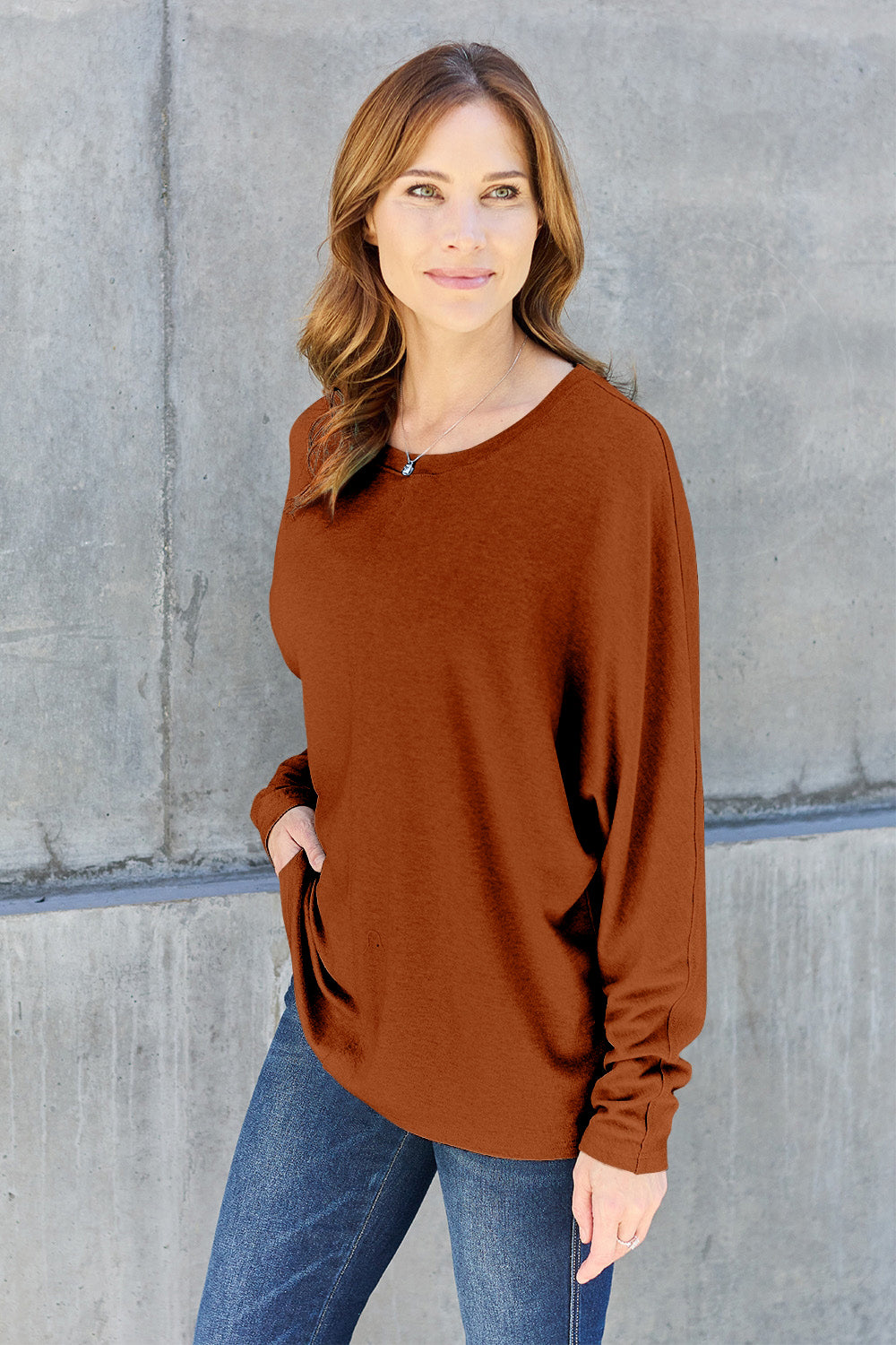 Round Neck Long Sleeve T-Shirt- multi Color Options