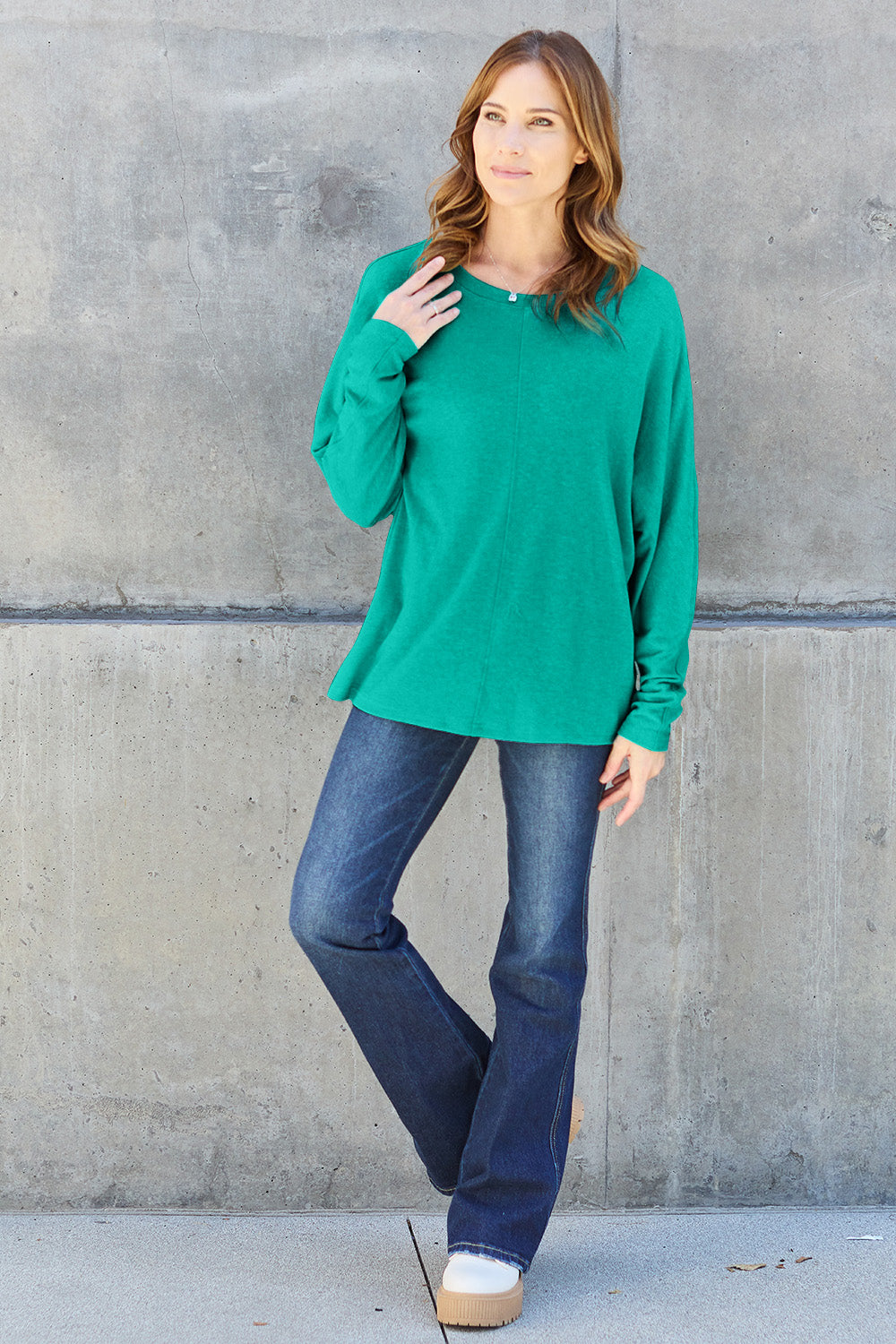 Round Neck Long Sleeve T-Shirt- multi Color Options