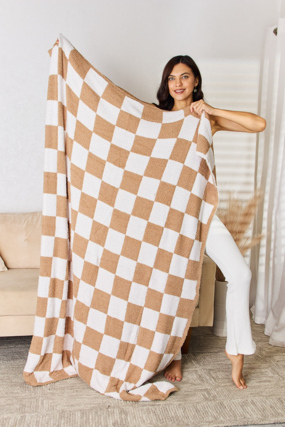 Checkered Decorative Throw Blanket-6 Color Options